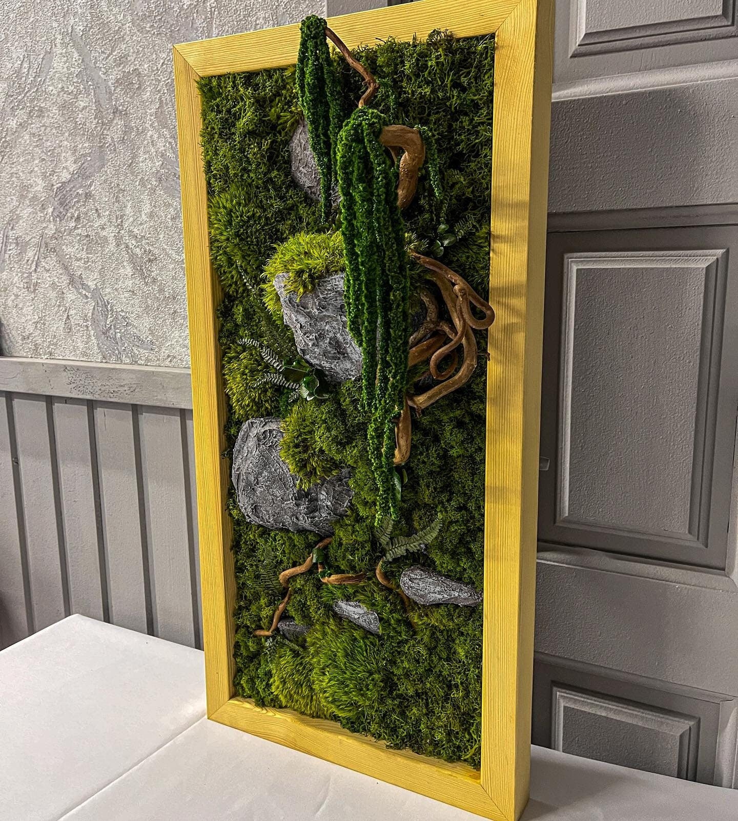 Provence Moss Mix Wall Art - Handcrafted with Mountain Twisted Branches, Unique & Carefree | Available in Various Sizes