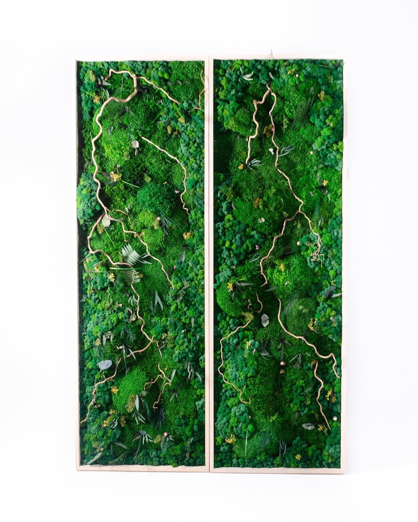 Enchanted Forest Preserved Moss and Twisted Branch Wall Art, Unique Gift CAREFREE | VARIOUS-SIZE
