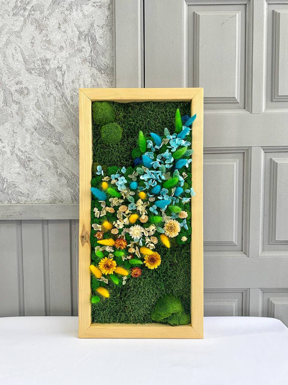 Nature’s Palette Plant Wall Art Dried Flowers Preserved Moss, Unique Gift | CAREFREE & VARIOUS-SIZE