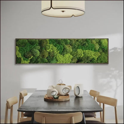 Leuchtende LED-Wanddekoration mit Moos, Farnen, Eukalyptus, Trockenblumen und Zweigen, umweltfreundliche Naturdekoration, einzigartiges botanisches Kunstwerk | VERSCHIEDENE GRÖSSEN