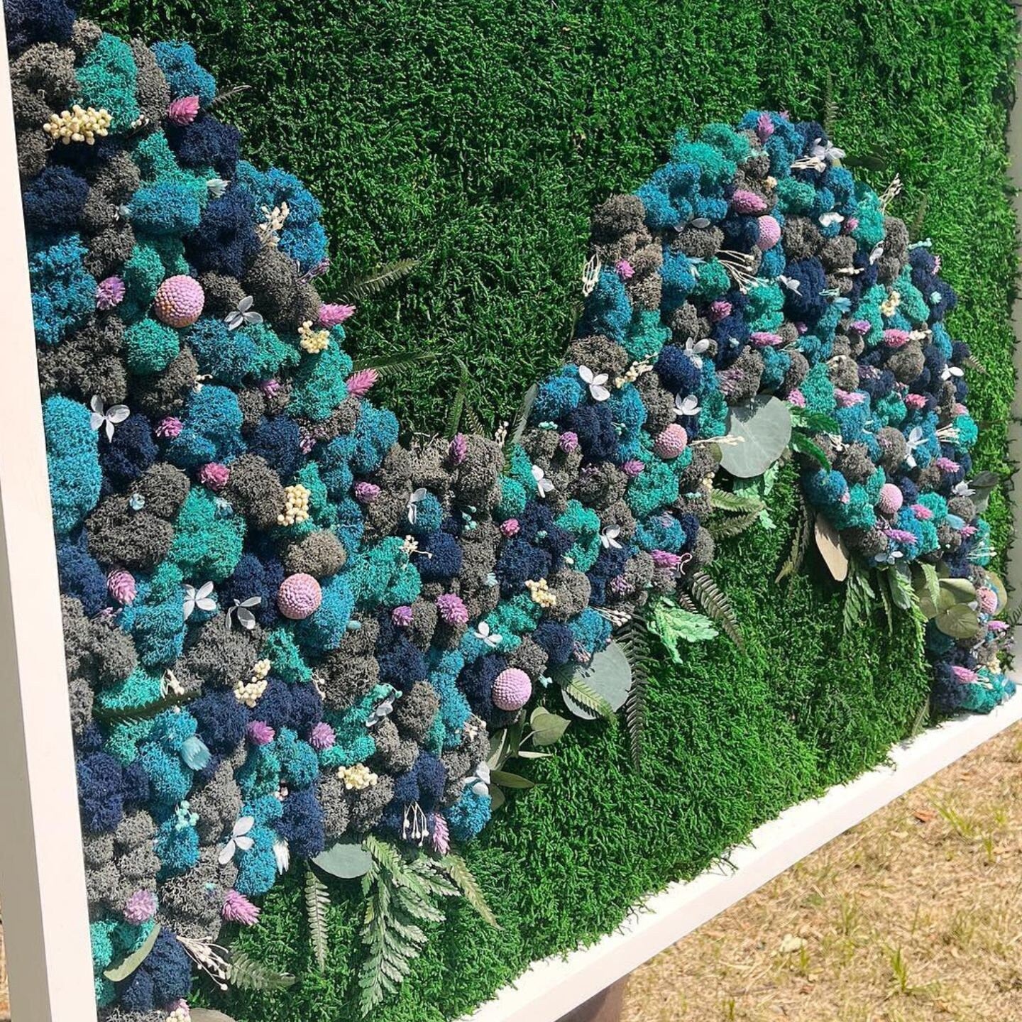 Mystic Ocean Preserved Moss Wall Art, Ferns, Eucalyptus, Dried Flowers, Unique Gift | CAREFREE & VARIOUS-SIZE