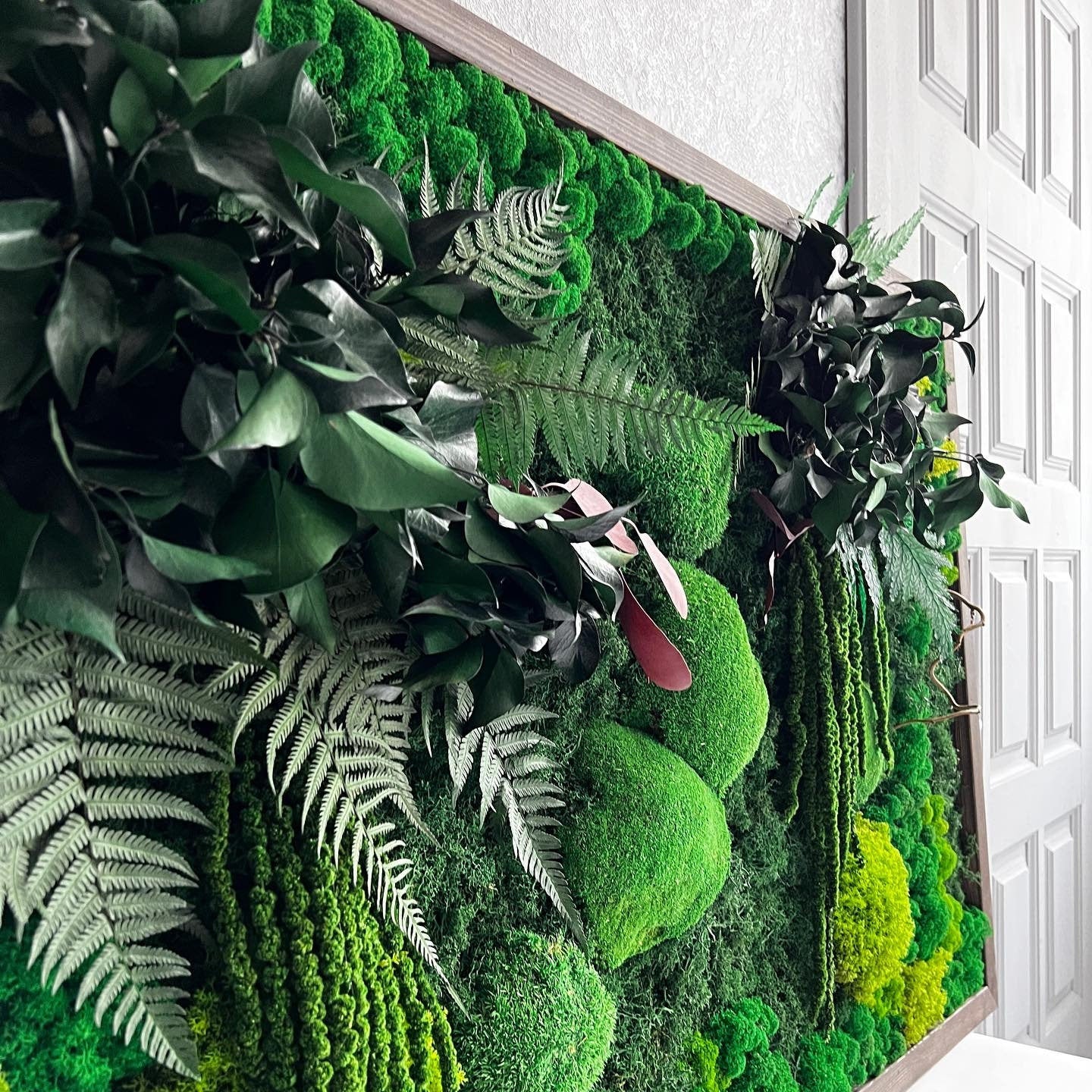 Forest Symphony Wall Art Mixed Preserved Mosses, Ferns, Amaranthus, Twisted Branches, Eucalyptus | CAREFREE & VARIOUS-SIZE