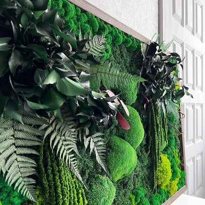 Forest Symphony Wall Art Mixed Preserved Mosses, Ferns, Amaranthus, Twisted Branches, Eucalyptus | CAREFREE & VARIOUS-SIZE