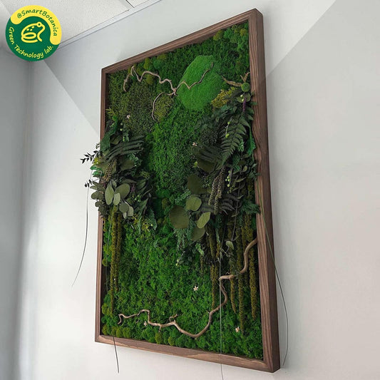 Botanical Bliss: Preserved Moss Plants + Elegant Twisted Branches, CAREFREE | VARIOUS-SIZE