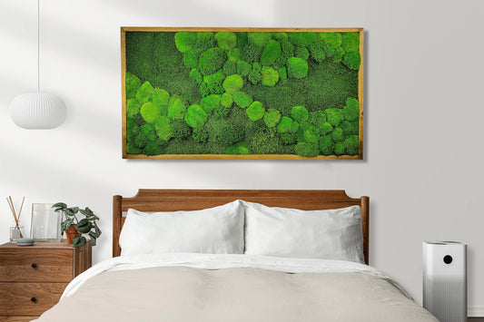 Framed Moss Wall Art Maintenance Free, Living Wall for Home, Restaurant, Shop or Office Decor, Vertical garden CAREFREE | VARIOUS-SIZE