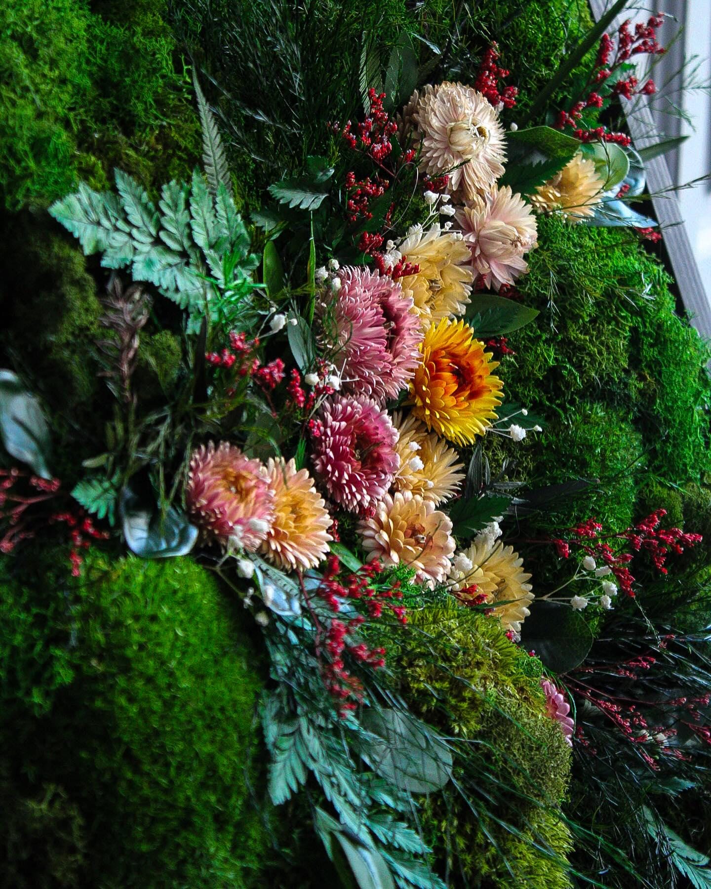Colorful Moss & Dried Flower Symphony | Lush Ferns Botanical Bliss for Your Space