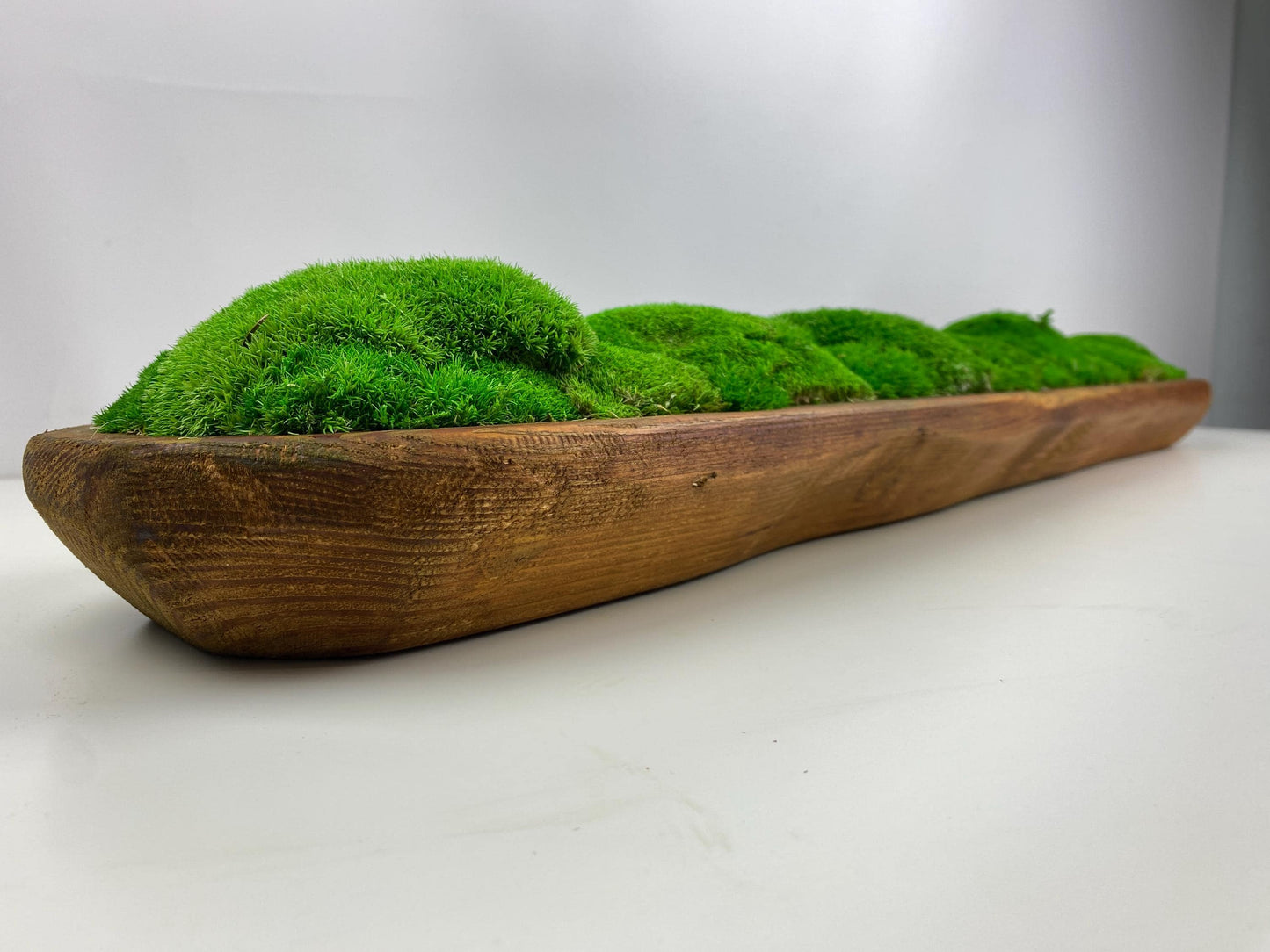 Artisan Preserved Moss Planter Dough Bowl Centerpiece Toptable or Shelves Decoration CAREFREE | VARIOUS-SIZE