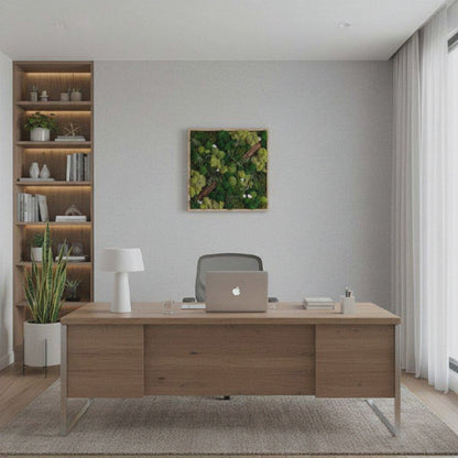 Waldgeometrie – Wandbild aus konserviertem Moos | PFLEGELEICHT